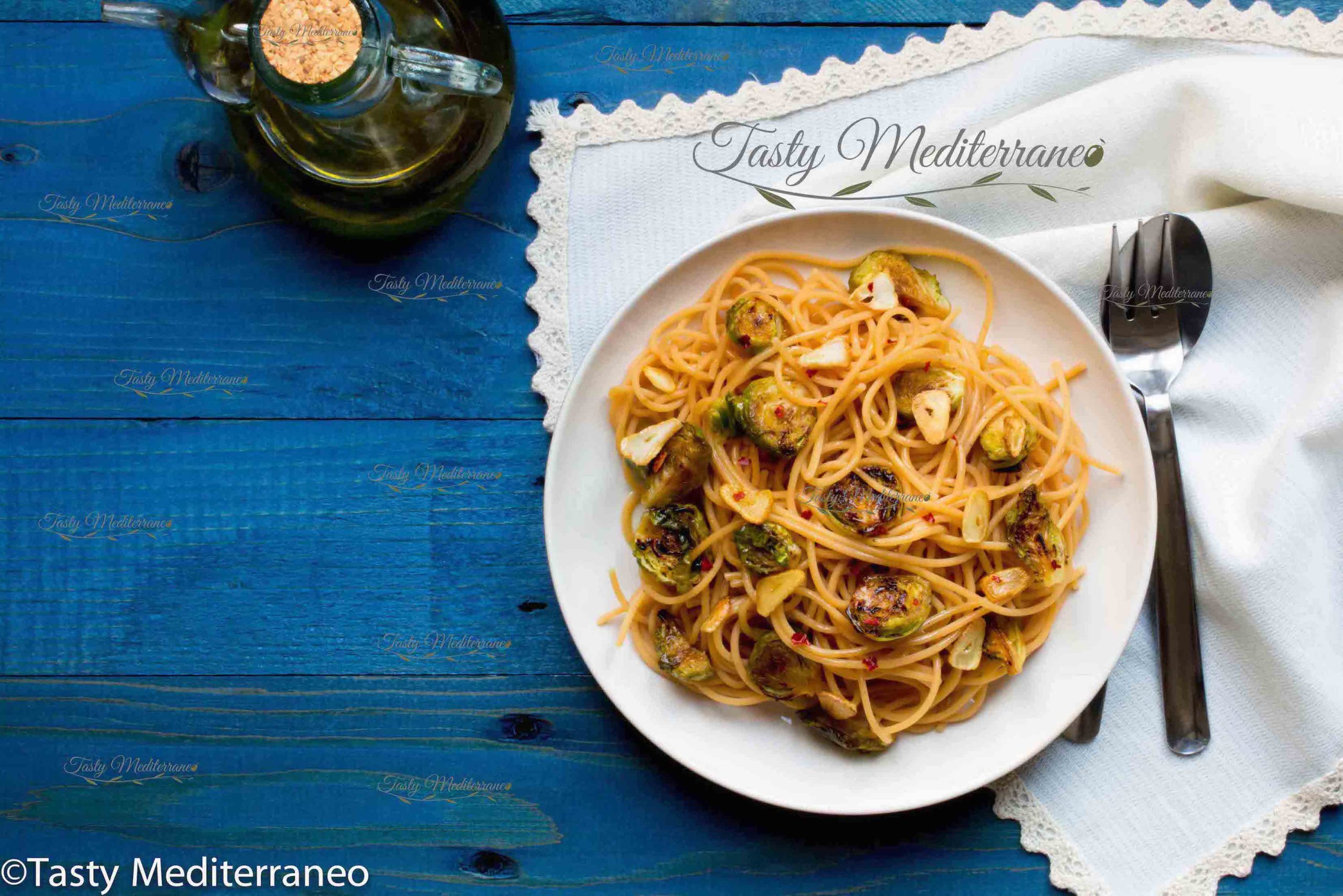 سباغيتي بالعدس الأحمر مع ملفوف بروكسيل – Tasty Mediterraneo