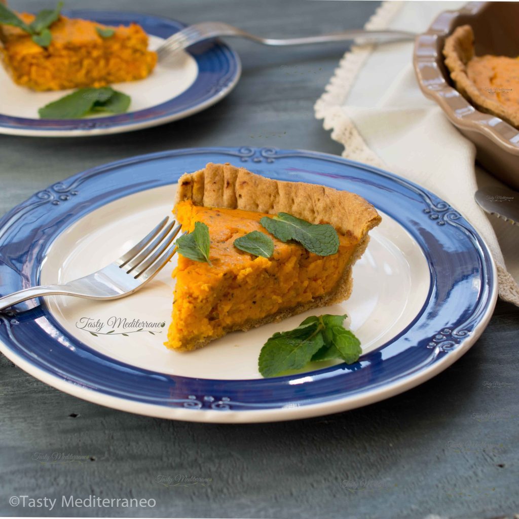 كيش متوسطية باليقطين، الفيتا والنعنع – Tasty Mediterraneo