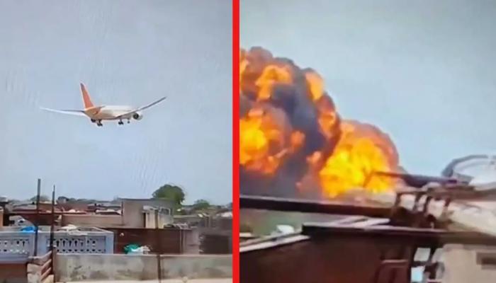 فيديو يوثق لحظة تحطم الطائرة الهندية بعد إقلاعها
