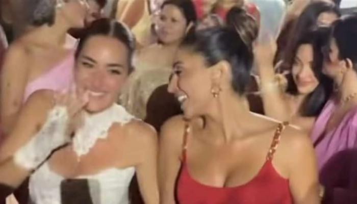 دينا الشربيني تشارك في زفاف أمينة خليل باليونان.. رقص ورسالة مؤثرة