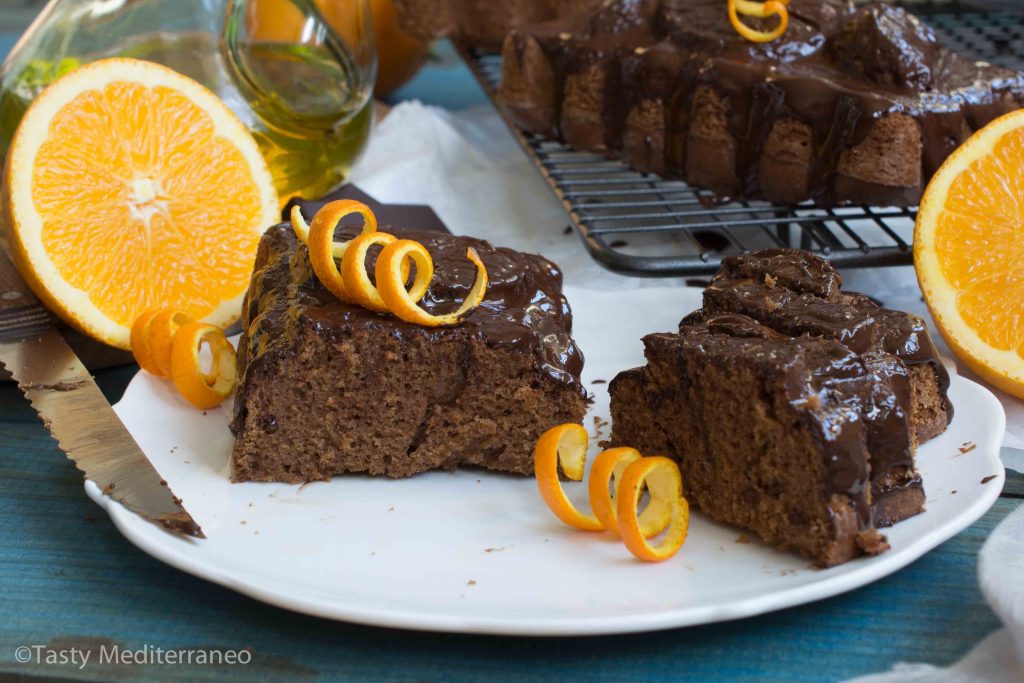 كاتو بالشوكولا والبرتقال وزيت الزيتون الصافي البكر – Tasty Mediterraneo