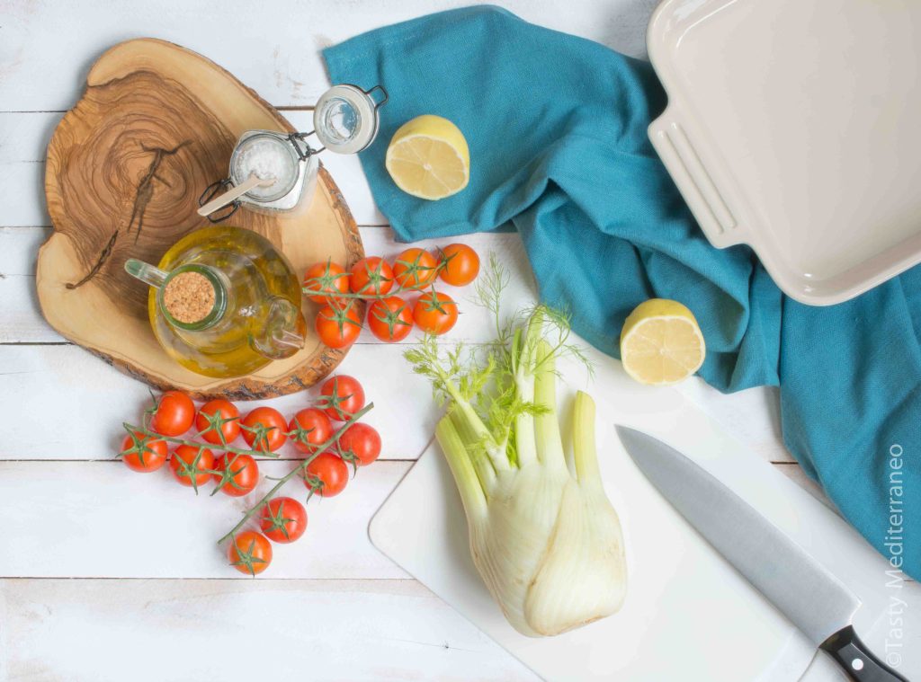 معكرونة بالشمرة والبندورة المحمصة – Tasty Mediterraneo
