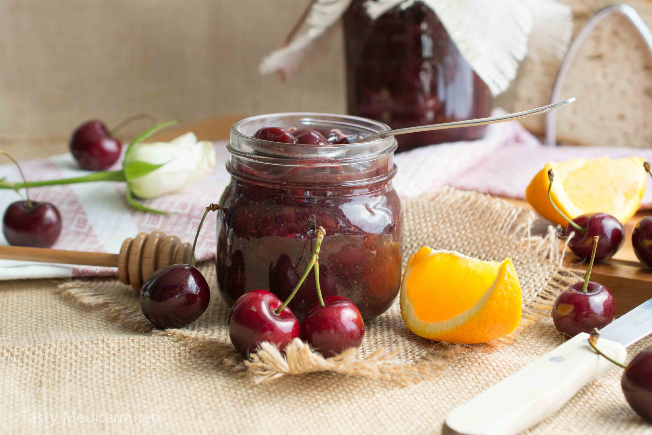 مربى الكرز والبرتقال وحبوب الشيا – Tasty Mediterraneo