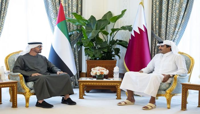 محمد بن زايد يبحث مع أمير قطر «الاعتداء الإسرائيلي» ويؤكد تضامن الإمارات مع الدوحة