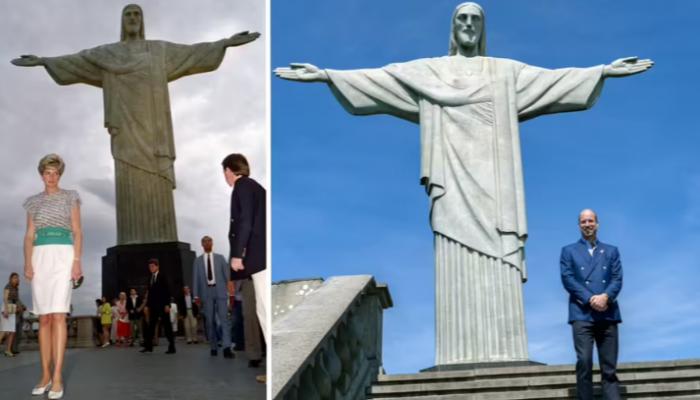 بعد 34 عاما.. ويليام «يحيي» ذكرى ديانا عند أكبر تمثال للمسيح بالعالم