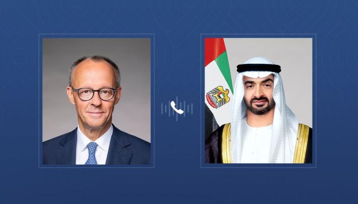 محمد بن زايد ومستشار ألمانيا يبحثان تداعيات التصعيد العسكري على الأمن الإقليمي