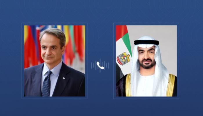 محمد بن زايد يبحث مع رئيس وزراء اليونان العلاقات والأوضاع بالمنطقة
