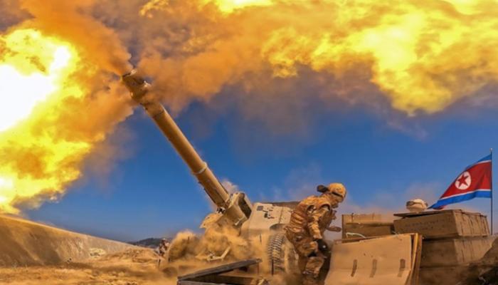 ذكرى مؤسس كوريا الشمالية.. «مسابقة رماية مدفعية» بحضور كيم